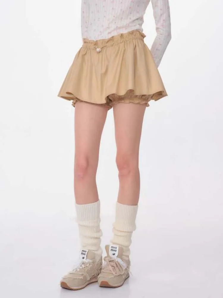 A-Line Fluffy Ruffle Skirt Pants【s0000007140】