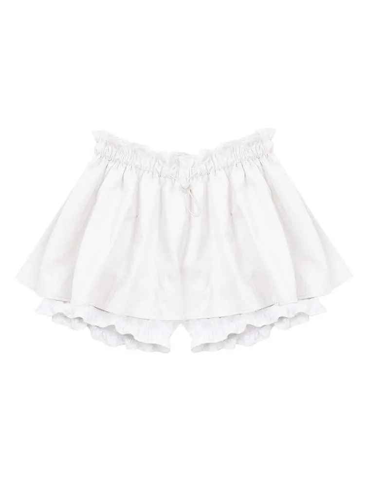 A-Line Fluffy Ruffle Skirt Pants【s0000007140】