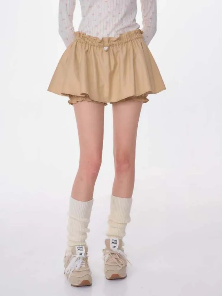 A-Line Fluffy Ruffle Skirt Pants【s0000007140】