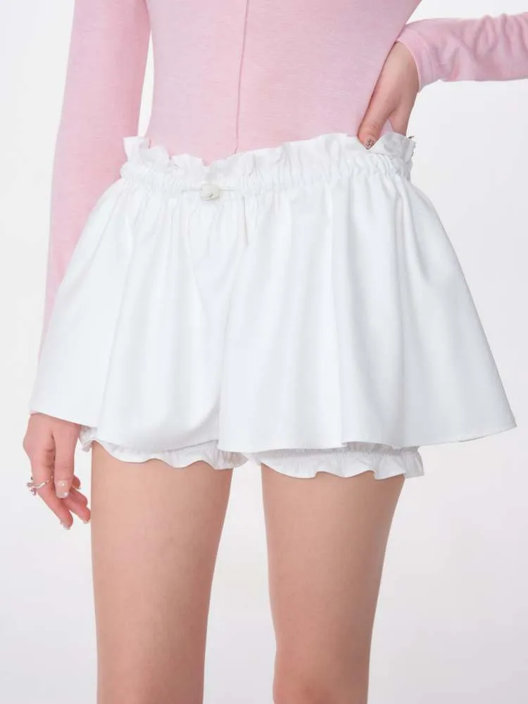 A-Line Fluffy Ruffle Skirt Pants【s0000007140】