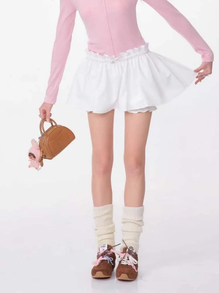 A-Line Fluffy Ruffle Skirt Pants【s0000007140】