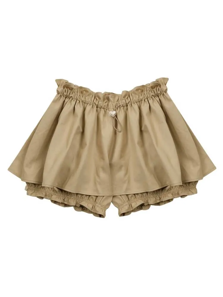 A-Line Fluffy Ruffle Skirt Pants【s0000007140】