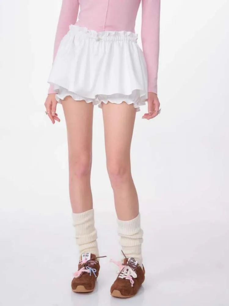 A-Line Fluffy Ruffle Skirt Pants【s0000007140】