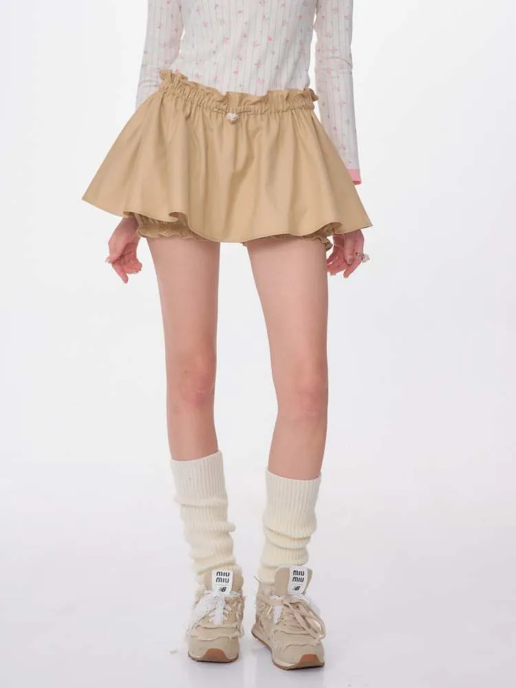 A-Line Fluffy Ruffle Skirt Pants【s0000007140】