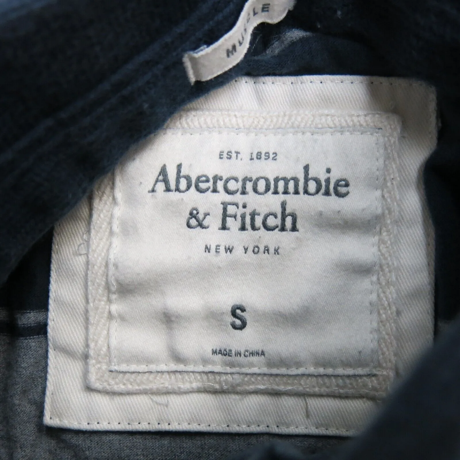 Abercrombie & Fitch Mens Striped Golf Polo Shirt Short Sleeve Blue Gray SZ Small
