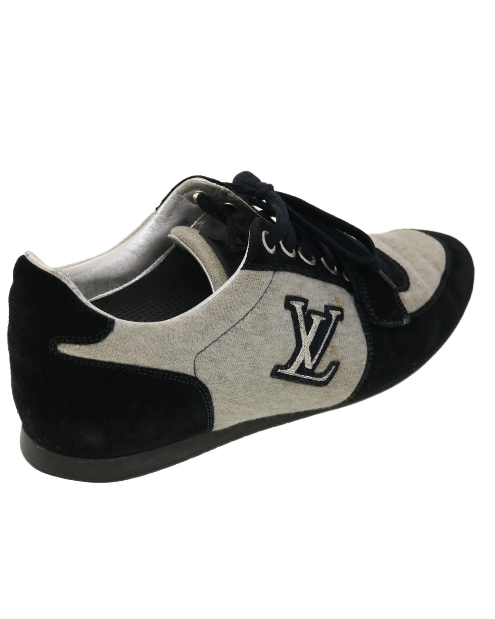 Authentic Louis Vuitton Gray Black Cotton Sneakers