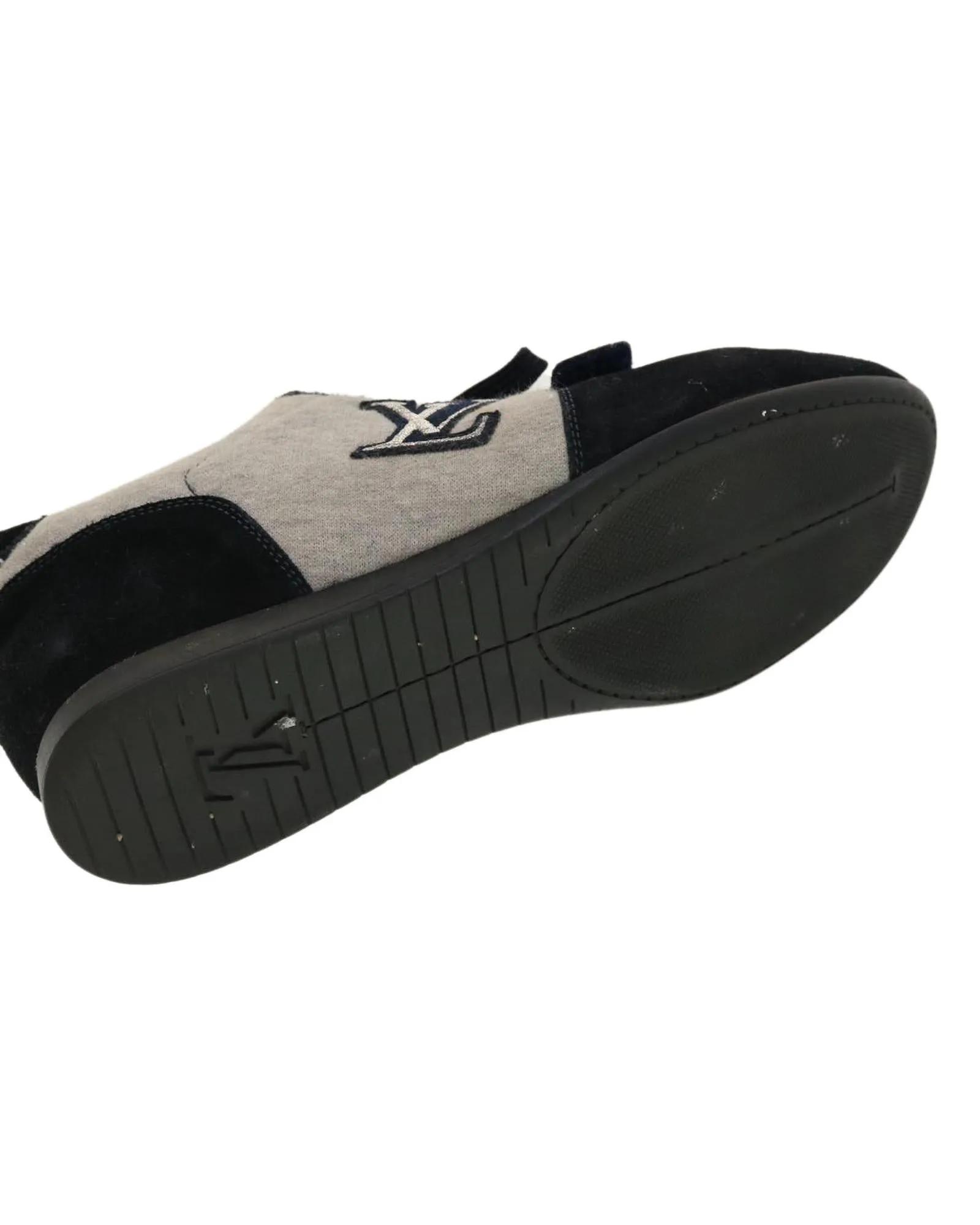 Authentic Louis Vuitton Gray Black Cotton Sneakers