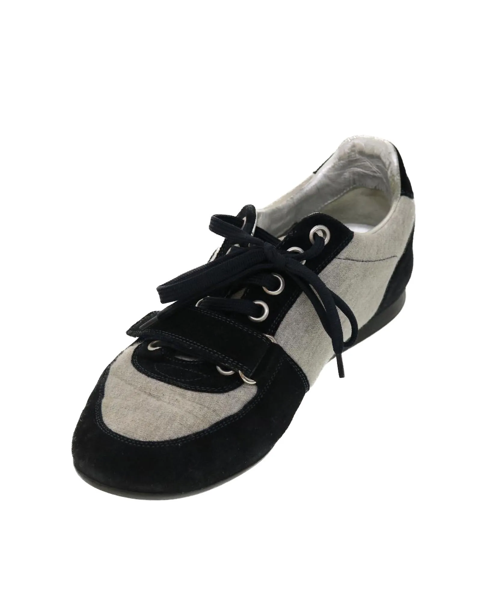 Authentic Louis Vuitton Gray Black Cotton Sneakers
