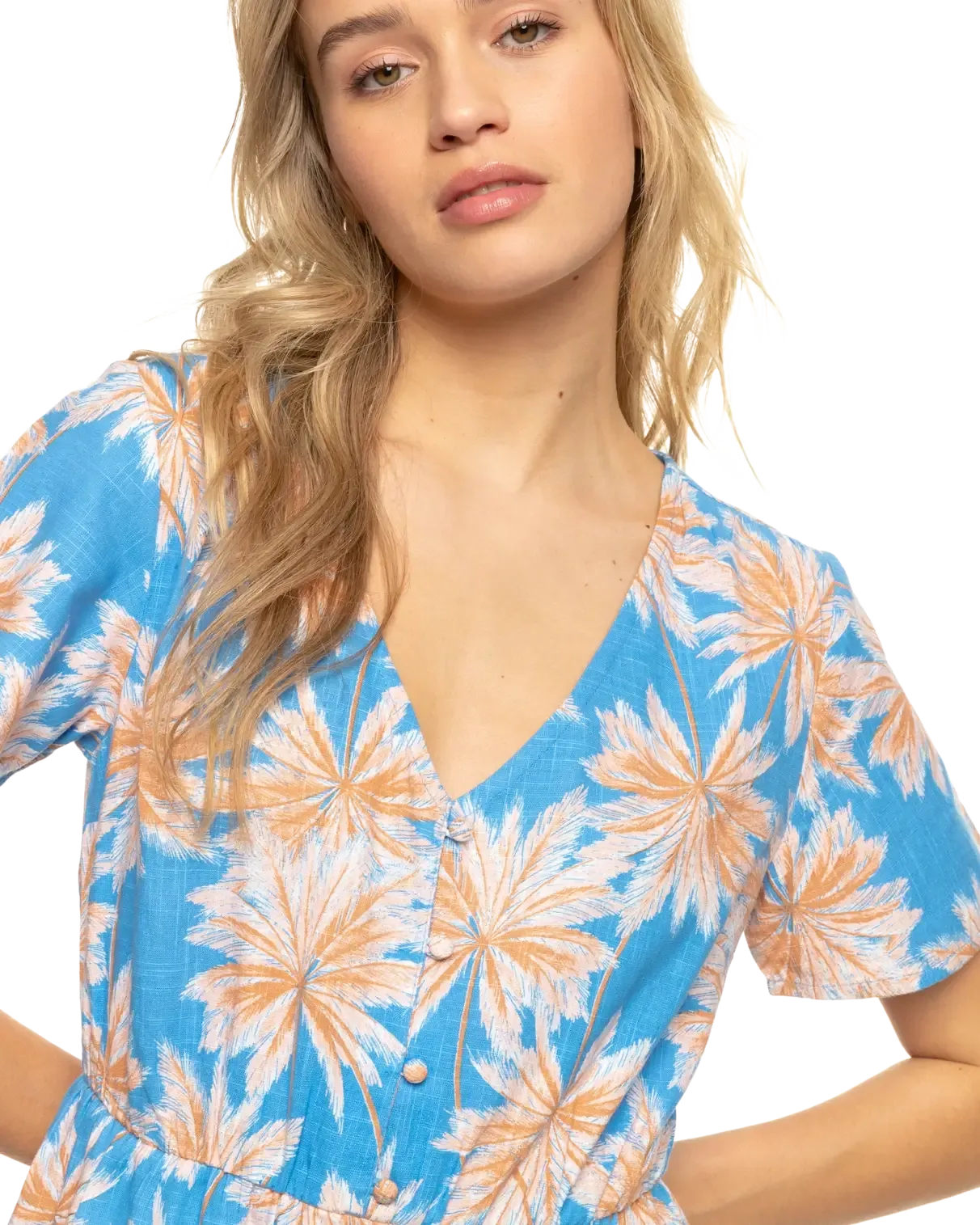 Bikini Party Dress in Azure Blue Palm Island