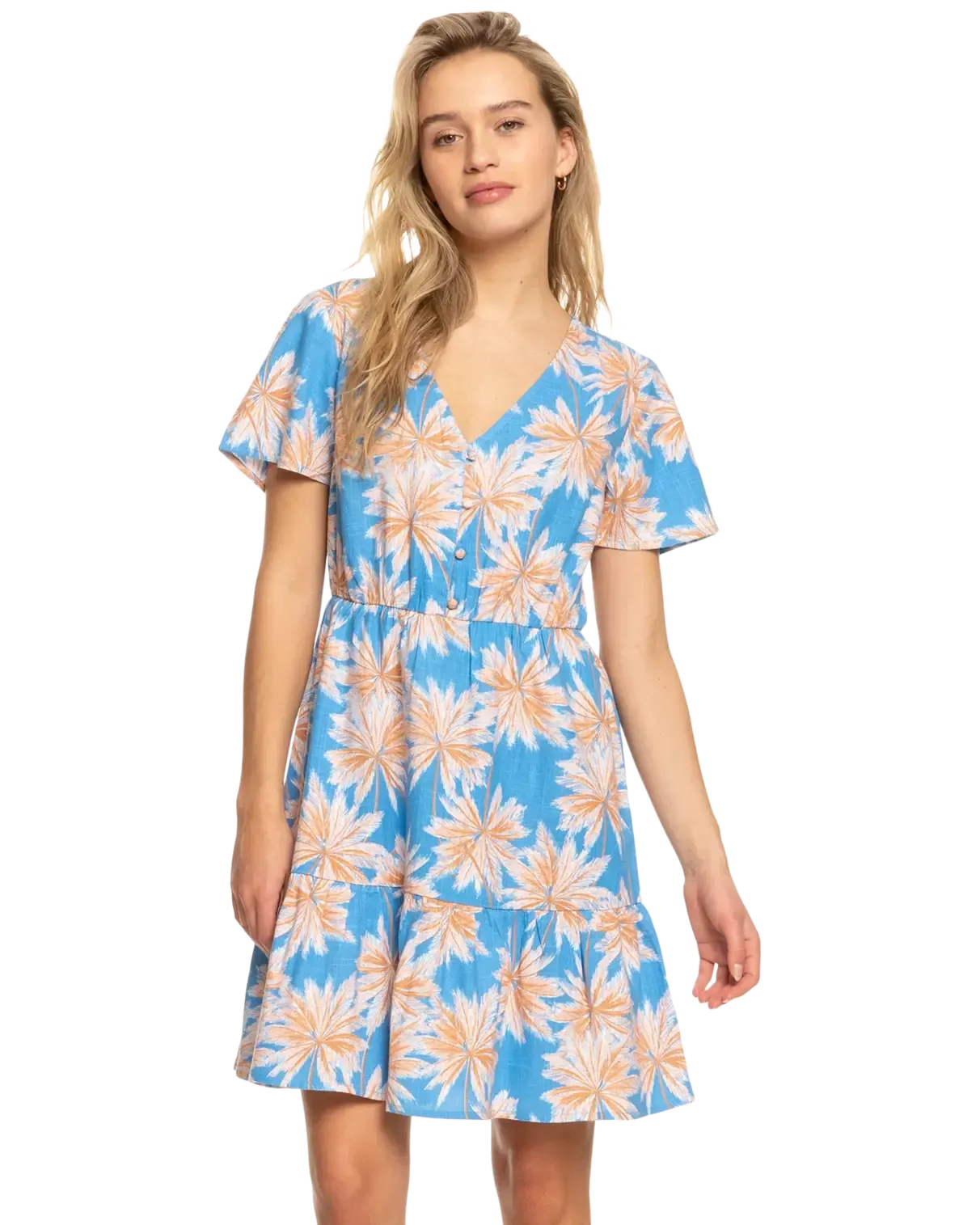 Bikini Party Dress in Azure Blue Palm Island