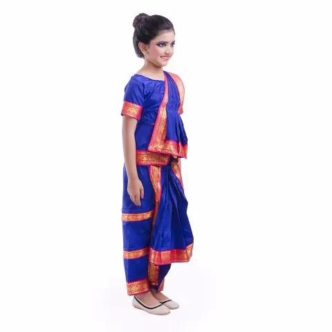 Blue Bharatnatyam Dance Dress