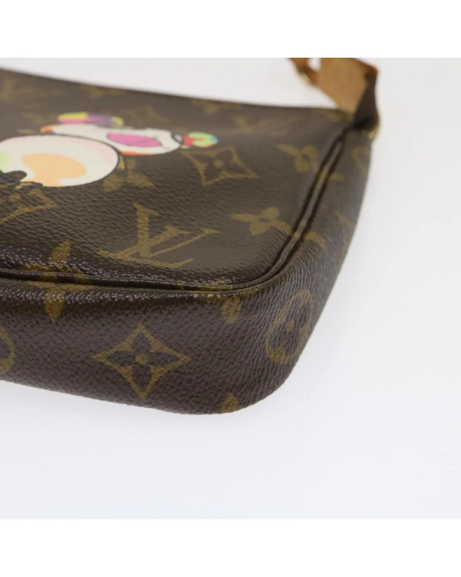 Blue Christian Dior Canvas Shoulder Bag