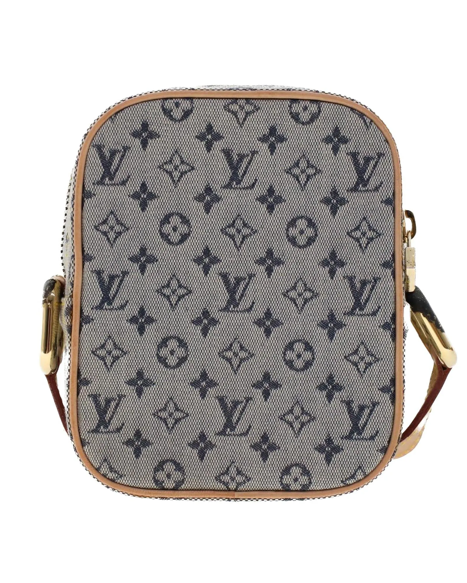 Blue Monogram Mini Shoulder Bag with Dust Bag and Box