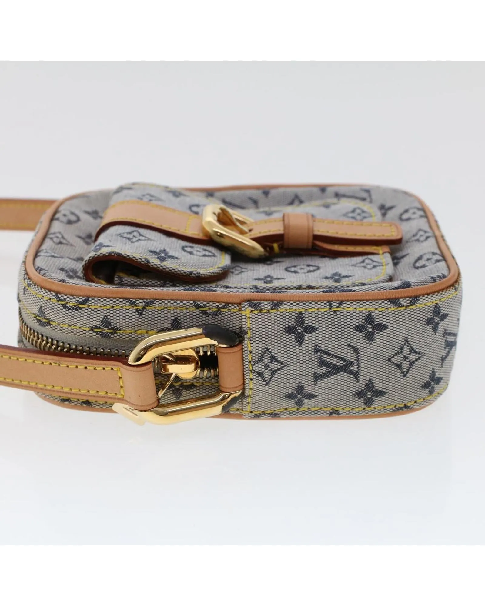 Blue Monogram Mini Shoulder Bag with Dust Bag and Box