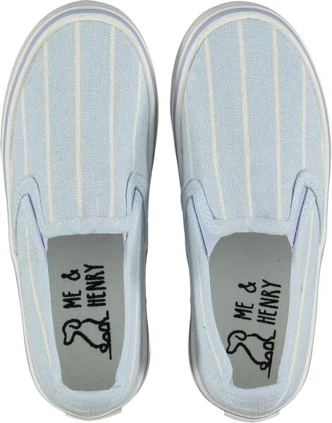 Blue Stripe South Hampton Canvas Deck Shoes