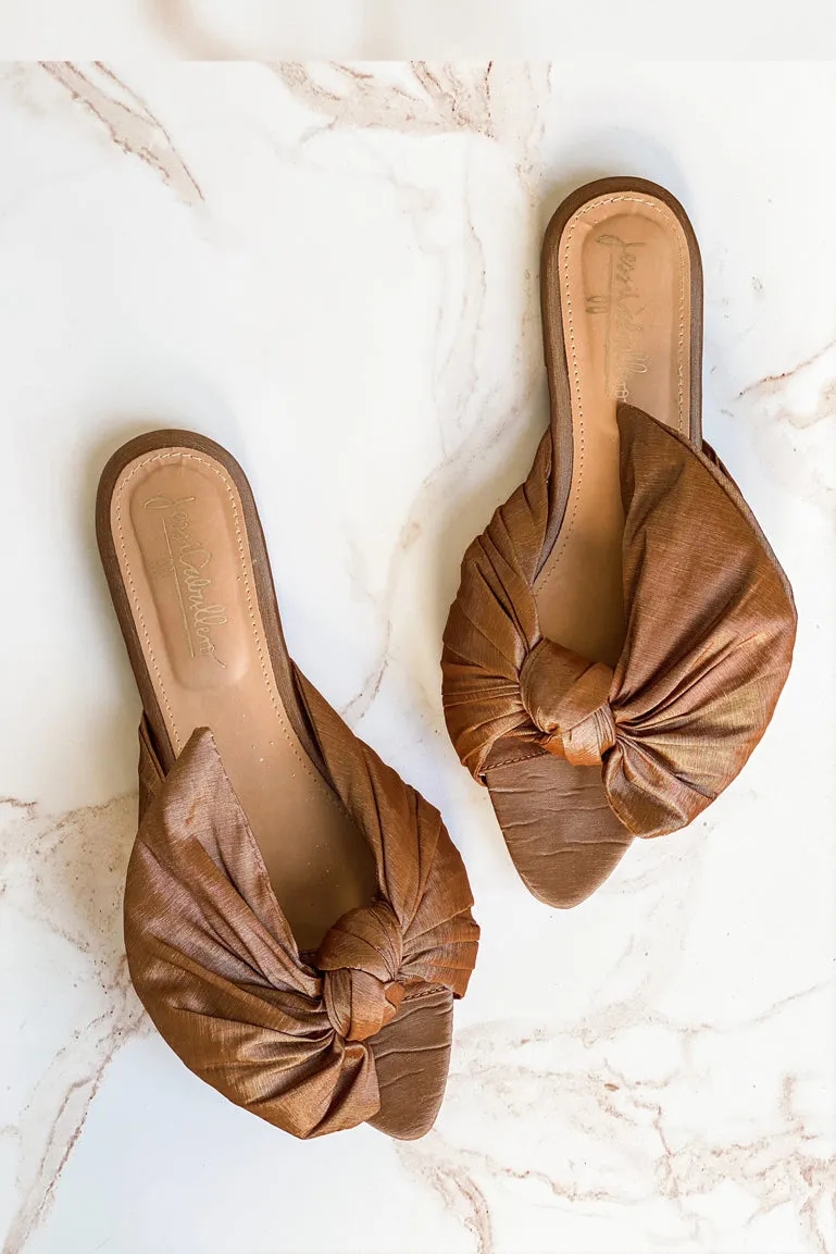 Bronze Julieta Bow Flats
