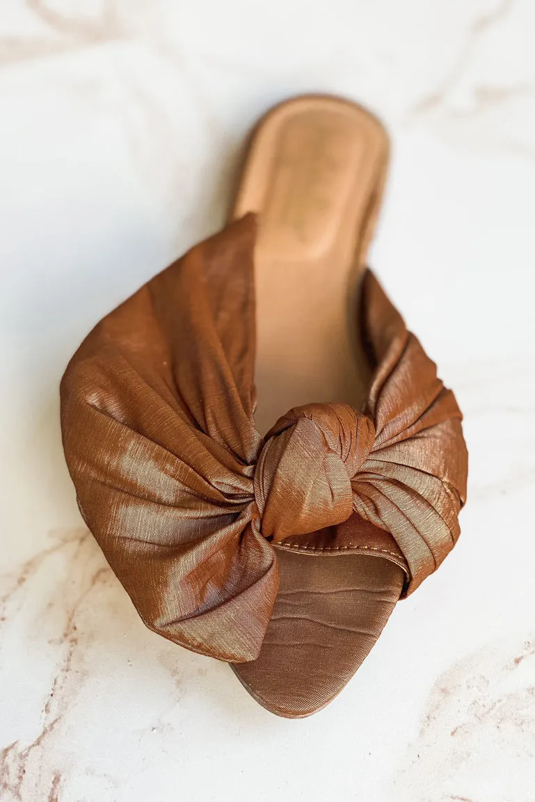 Bronze Julieta Bow Flats