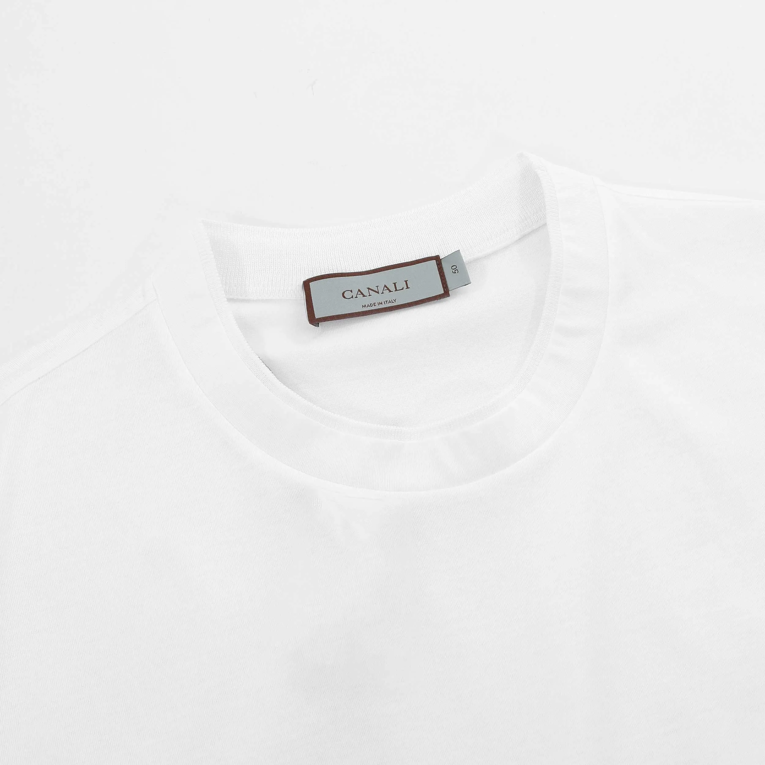 Canali Basic T Shirt in White