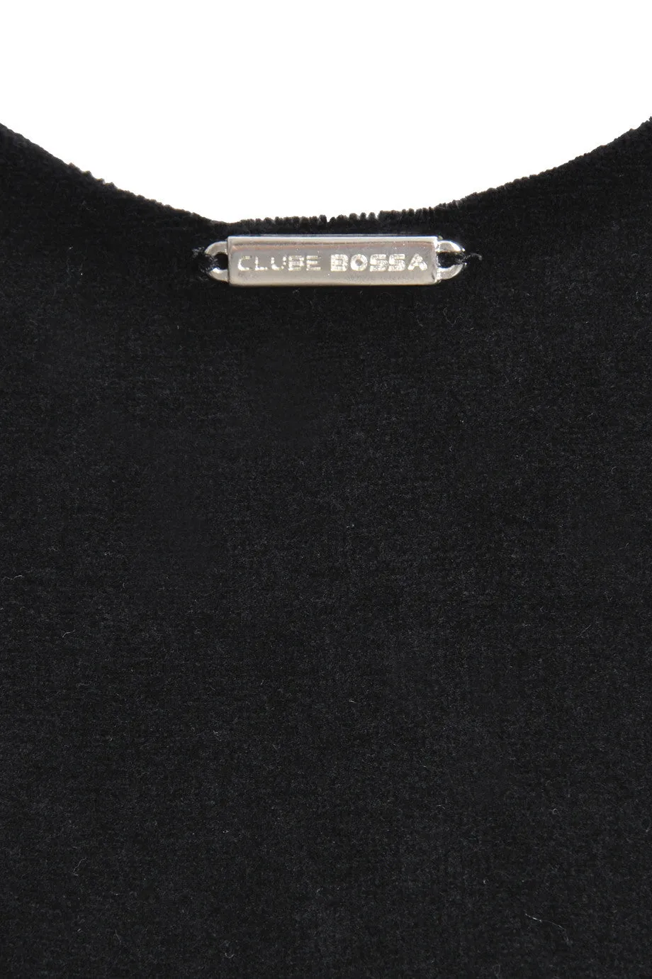 CLUBE BOSSA VELOUR Black Cotton Dress