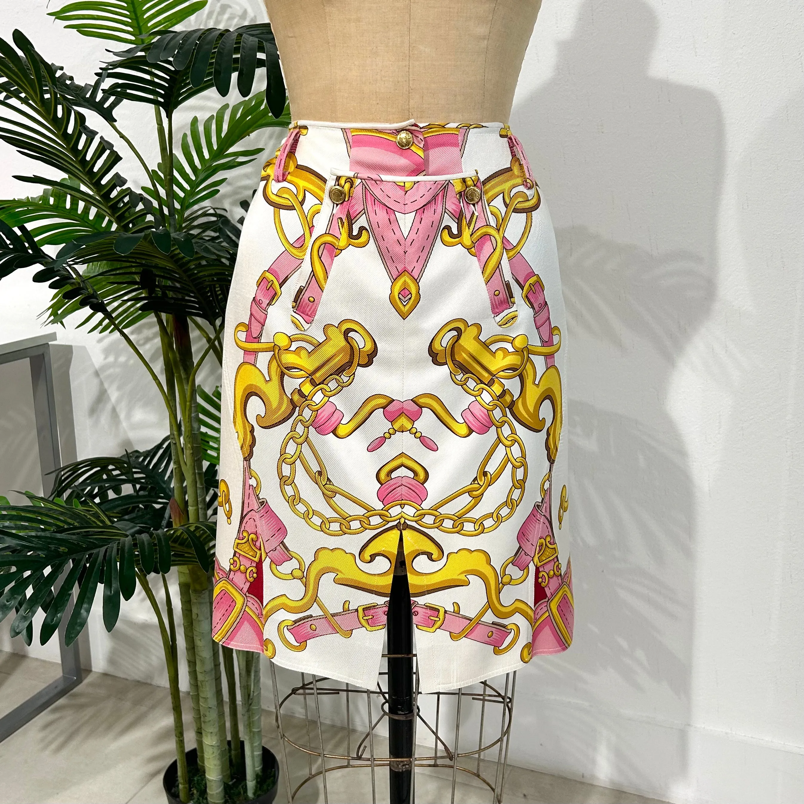 Dior S/S 2000 Pink Saddle Print Skirt