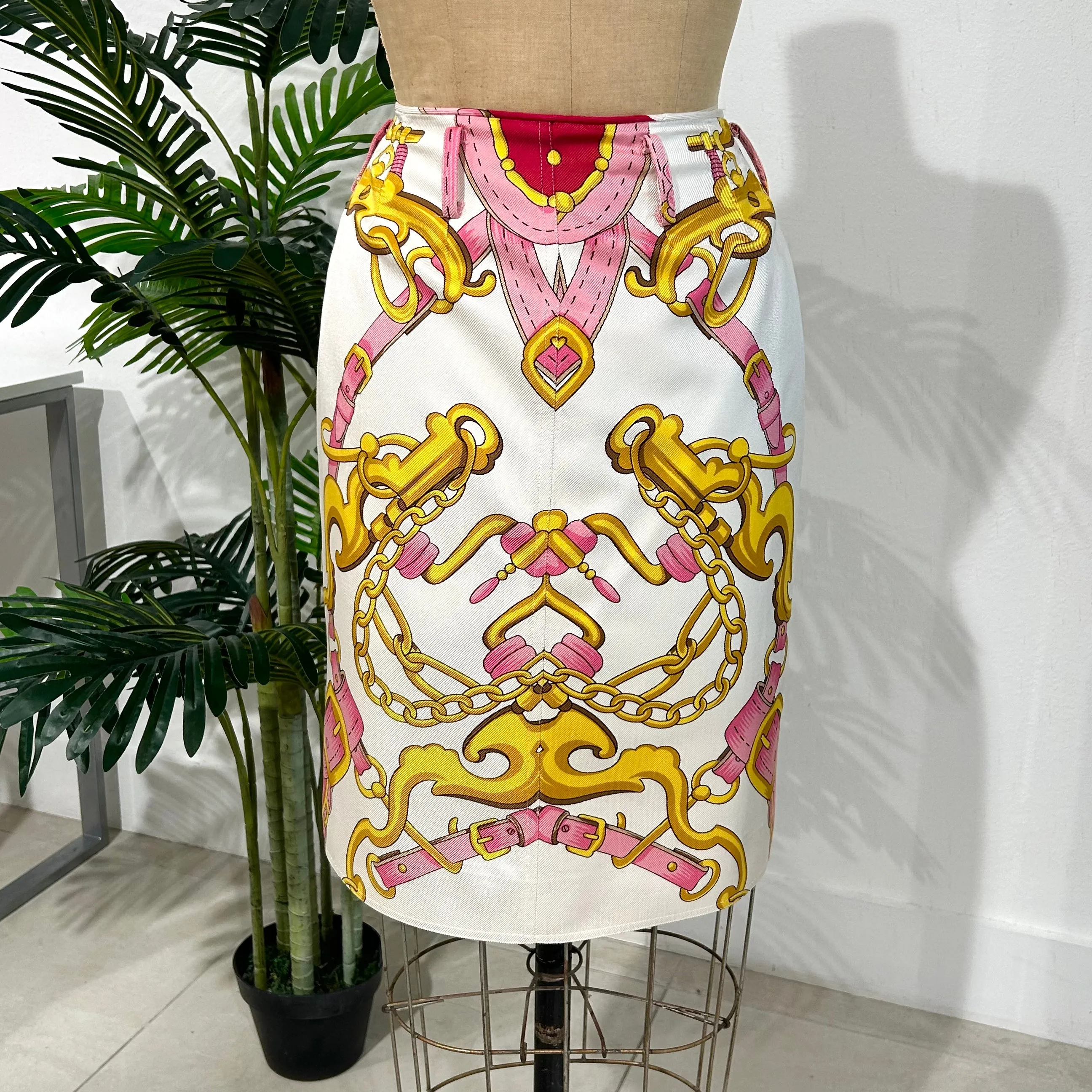 Dior S/S 2000 Pink Saddle Print Skirt