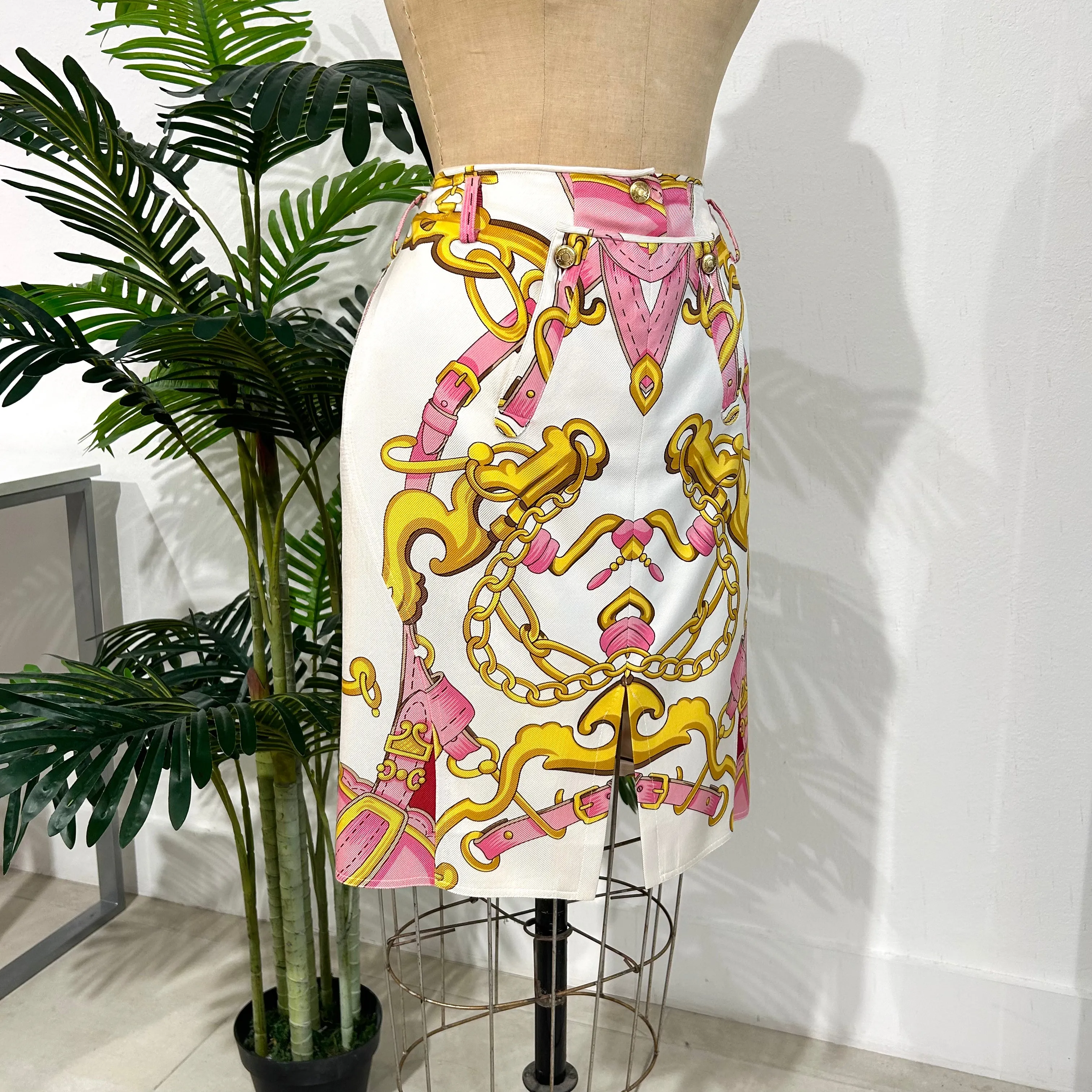 Dior S/S 2000 Pink Saddle Print Skirt