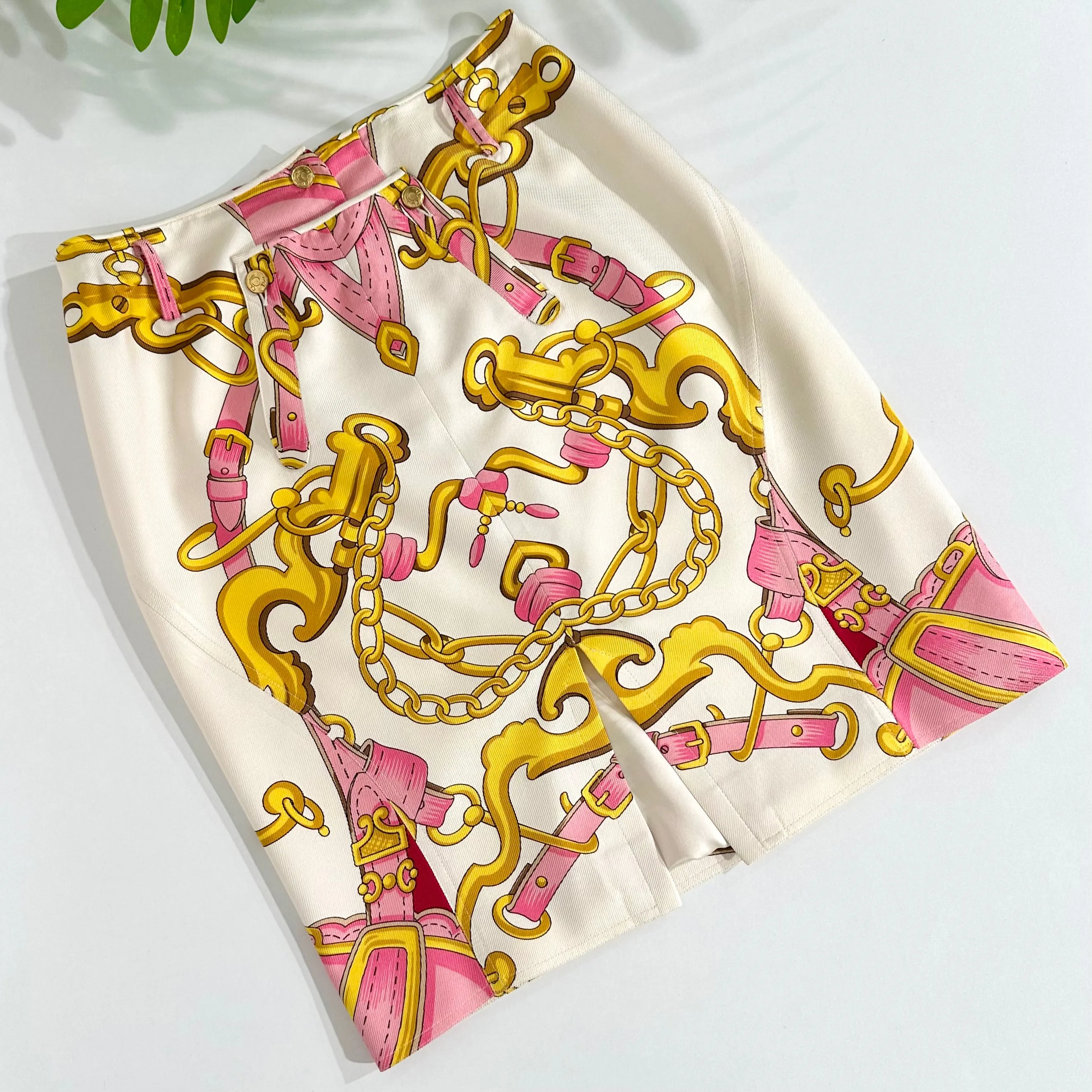 Dior S/S 2000 Pink Saddle Print Skirt