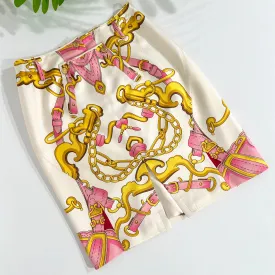 Dior S/S 2000 Pink Saddle Print Skirt