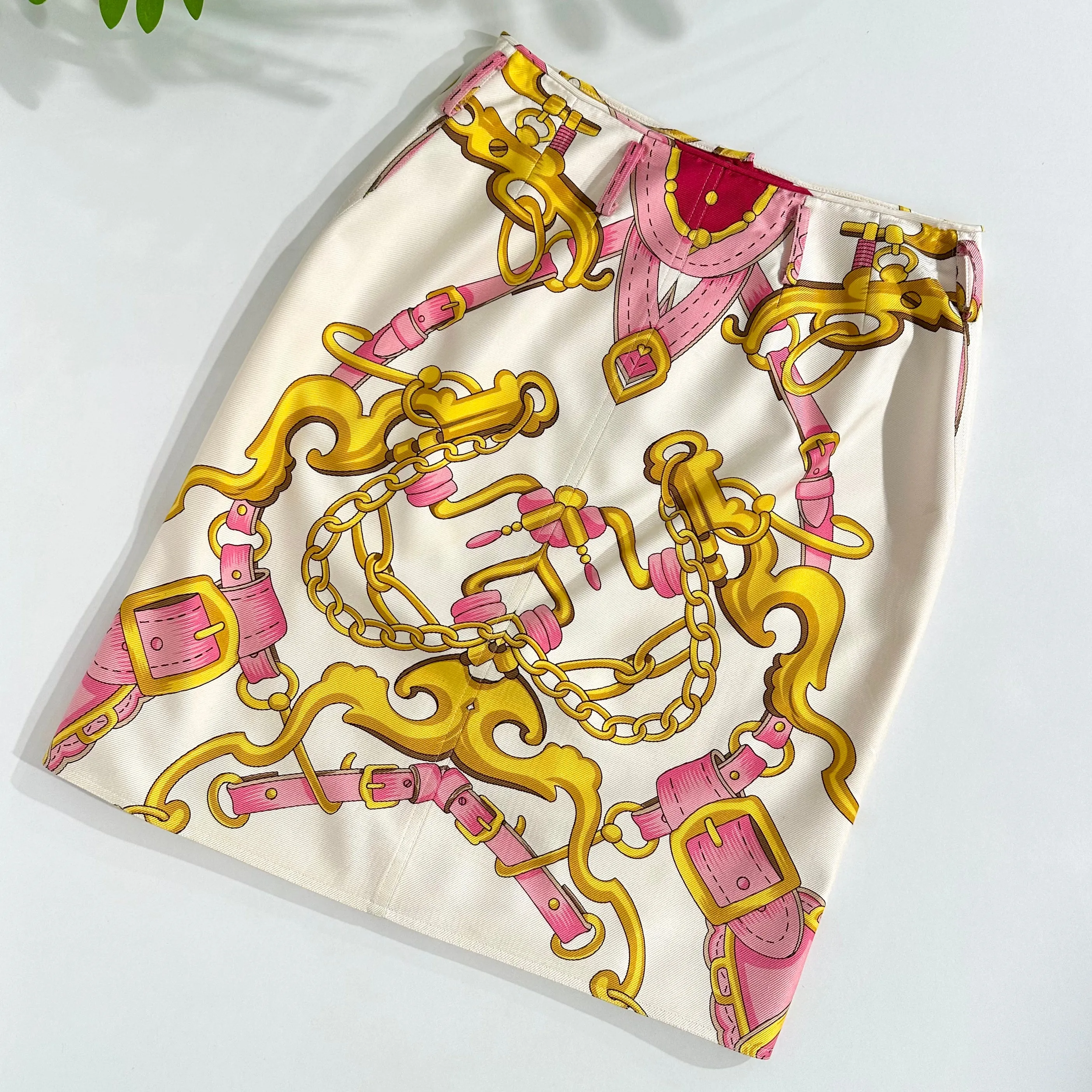 Dior S/S 2000 Pink Saddle Print Skirt