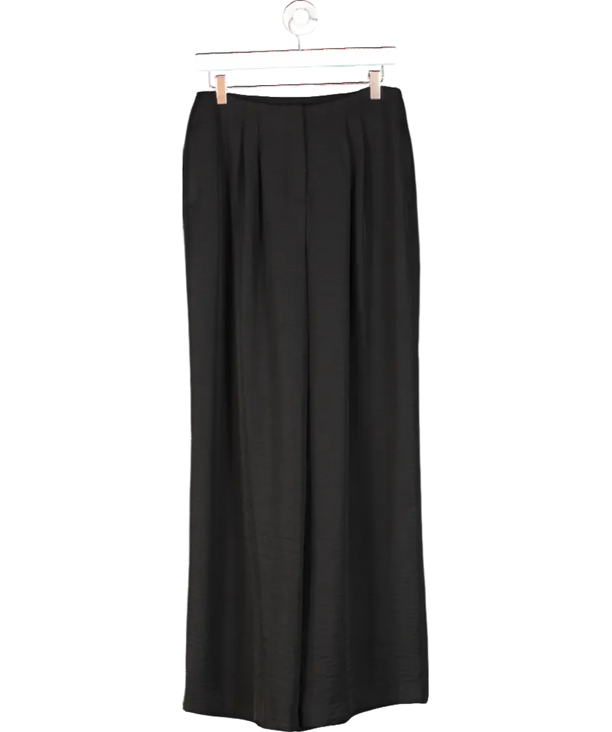 DKNY Black Pleated Wide Leg Pants UK 8