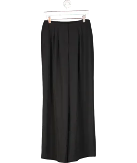 DKNY Black Pleated Wide Leg Pants UK 8