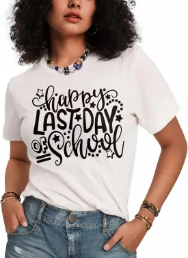 Flafens Teacher T-Shirt for Women - Graphic Tees Womens 2025 Teacher Crewneck Cotton Cute Cool Short Sleeve Tshirts