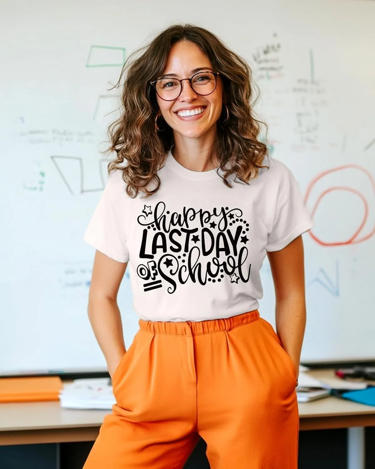 Flafens Teacher T-Shirt for Women - Graphic Tees Womens 2025 Teacher Crewneck Cotton Cute Cool Short Sleeve Tshirts