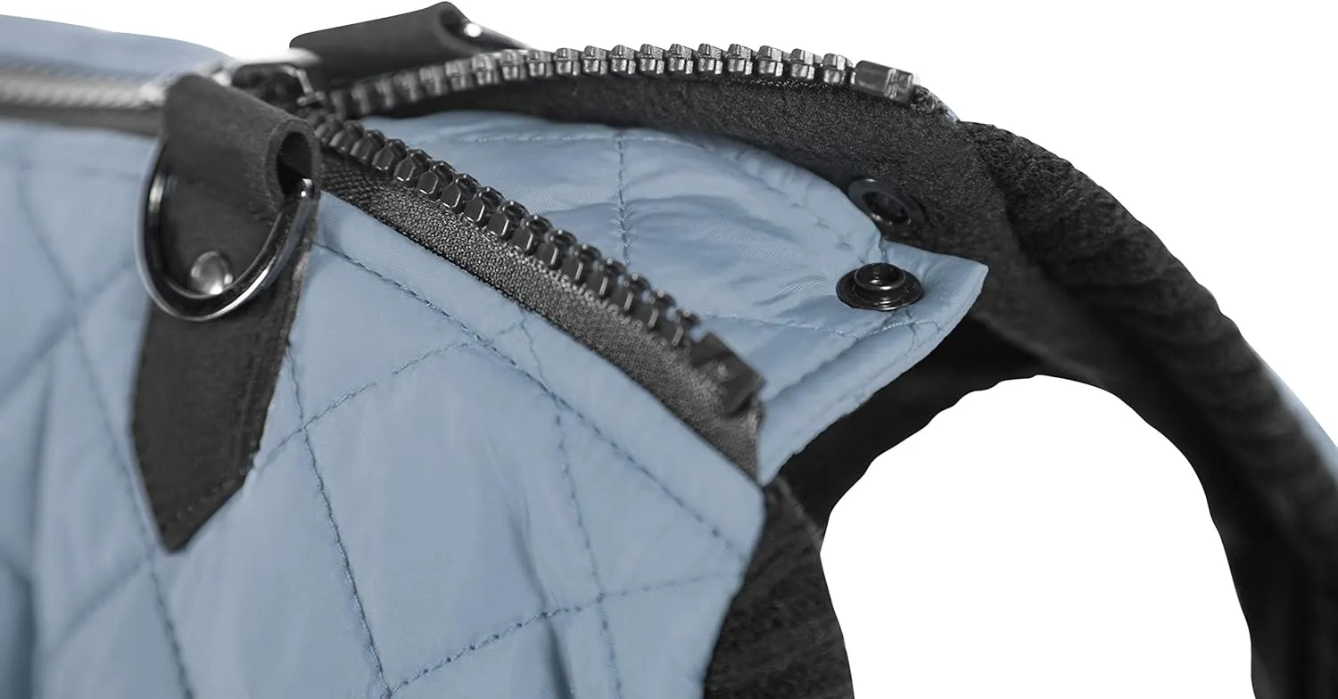 Gooby Fashion Vest Dog Jacket - Gray, Small - Warm Zip Up Dog Bomber Vest with Dual D Ring Leash Water Resistant for Small to Medium Dogs