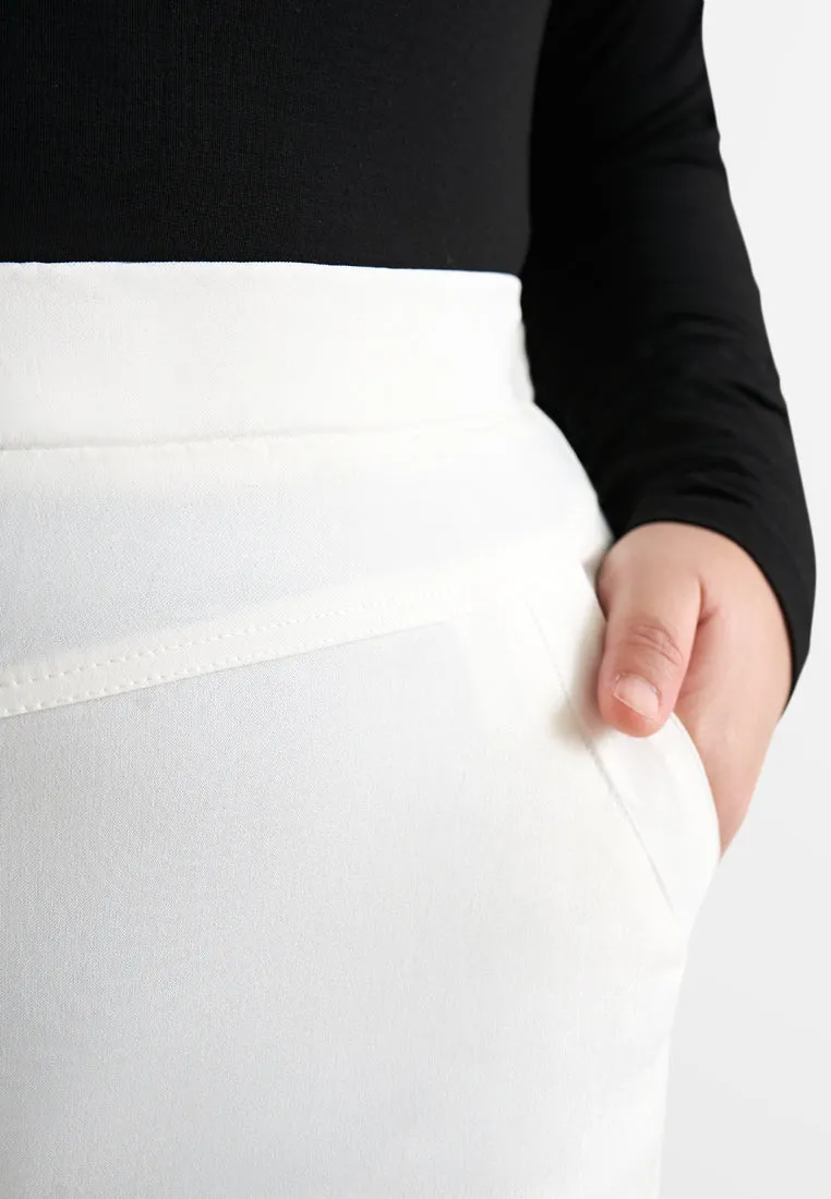 Gracie FLEXI Straight Cut Pants - White