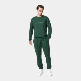 Grønt bambus joggingsæt med logo