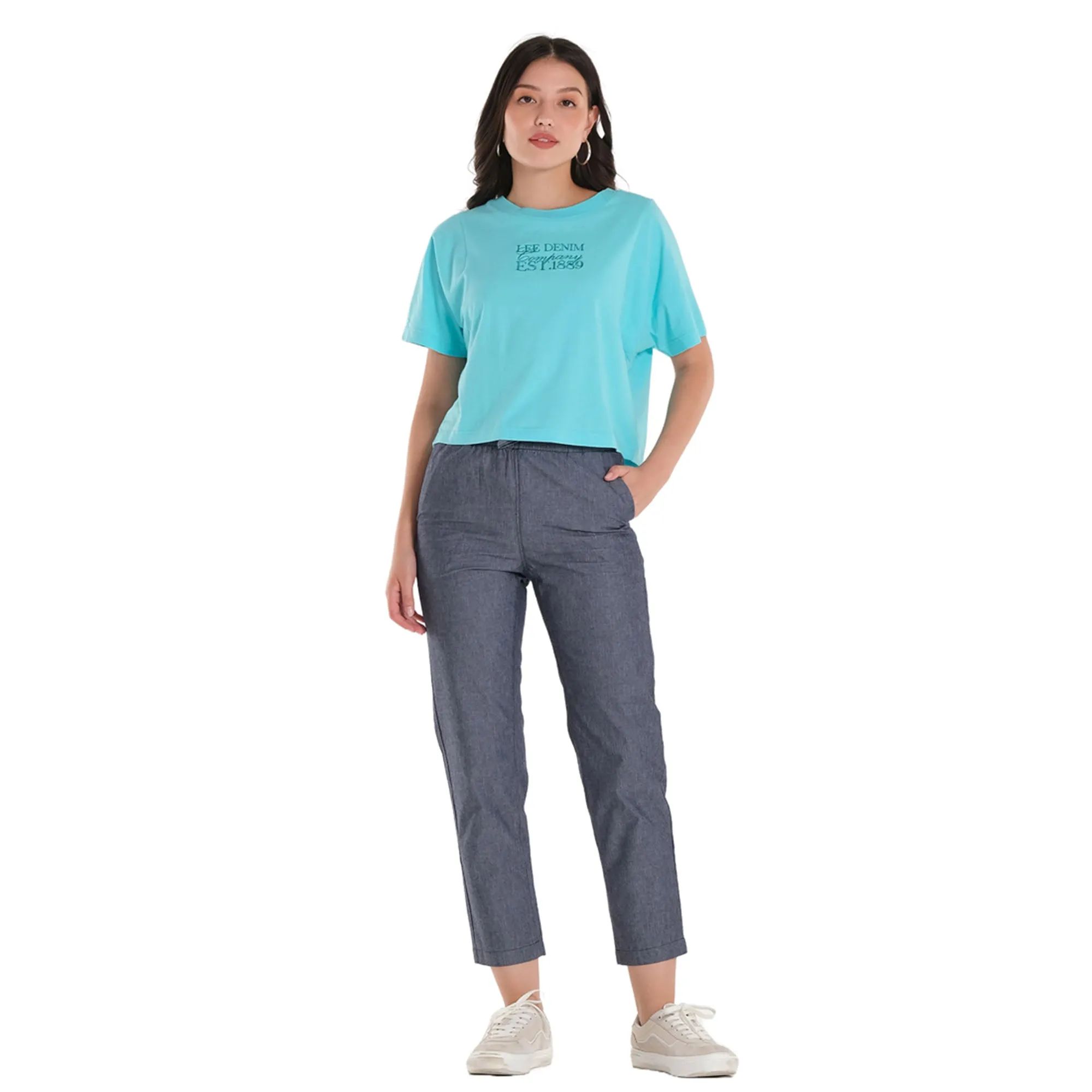 LEE WOMENS STRAIGHT CUT TROUSER PANTS