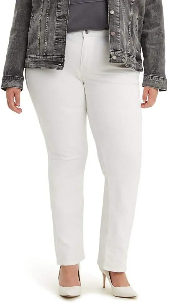 Levi's Women's Plus-Size Classic Straight Jeans, Simply White, 37 (US 20) R