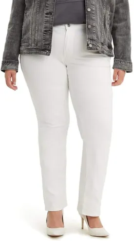 Levi's Women's Plus-Size Classic Straight Jeans, Simply White, 37 (US 20) R