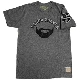 Los Angeles Kings Retro Brand Gray Loser Shaves Beard Soft Tri-Blend T-Shirt