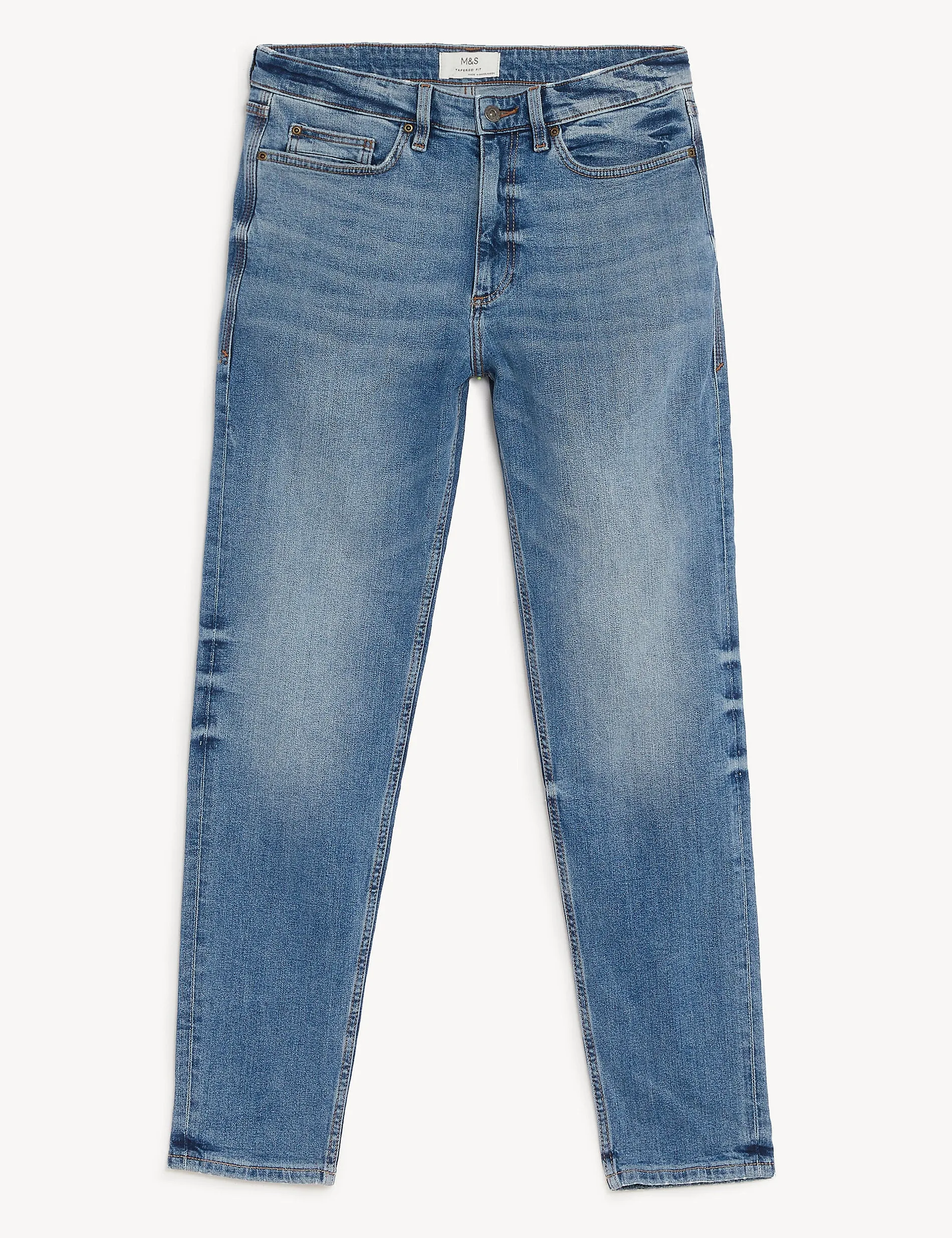 Marks & Spencer Vintage Stretch Slim Fit Jeans, Light Blue
