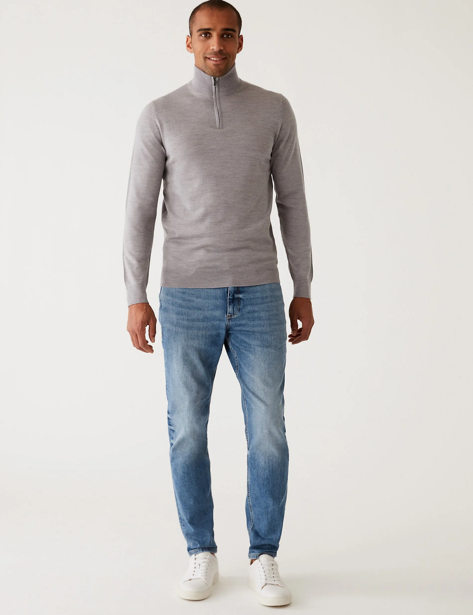 Marks & Spencer Vintage Stretch Slim Fit Jeans, Light Blue
