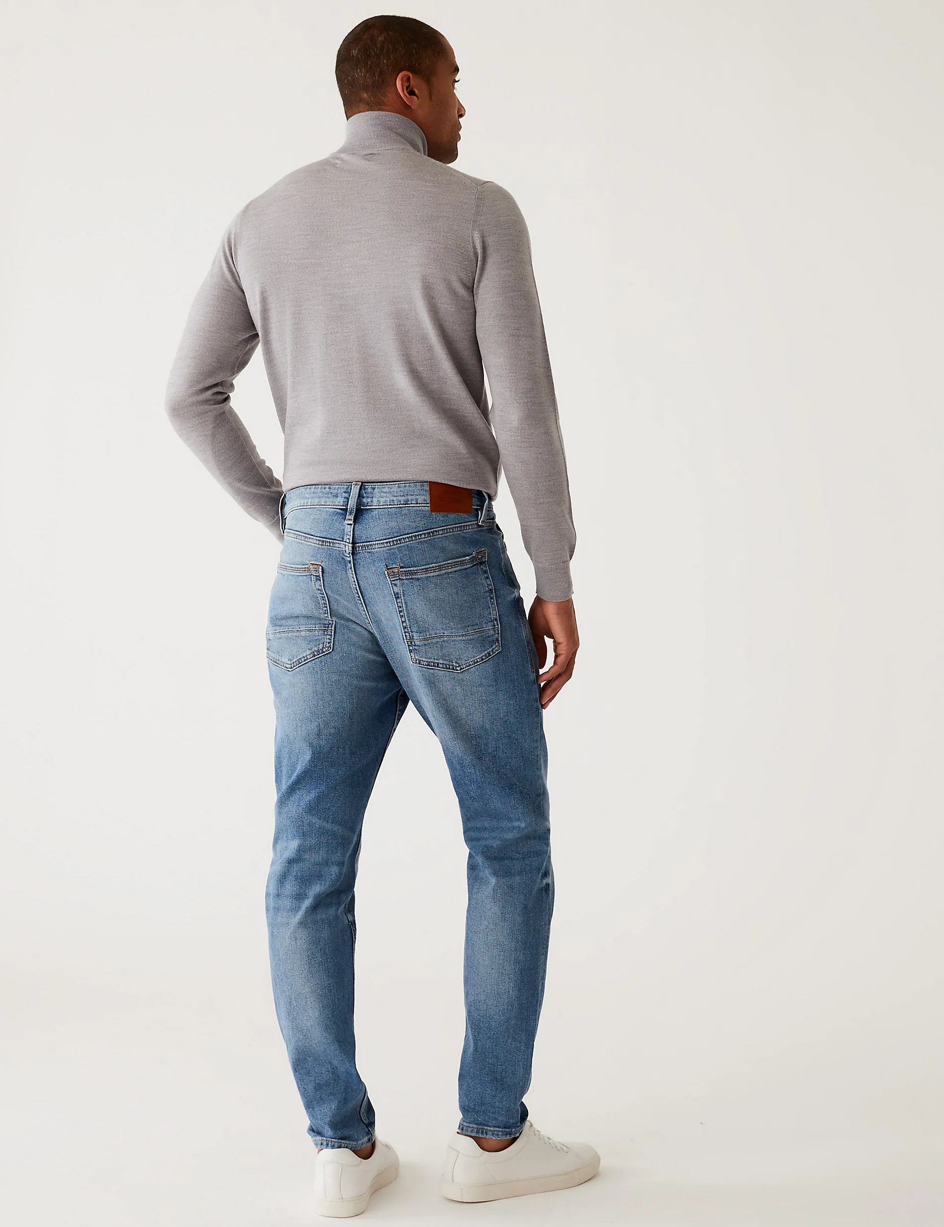 Marks & Spencer Vintage Stretch Slim Fit Jeans, Light Blue
