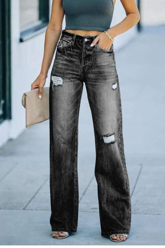 No Doubt Black Wide Leg Jeans