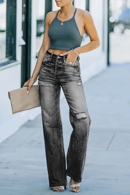 No Doubt Black Wide Leg Jeans