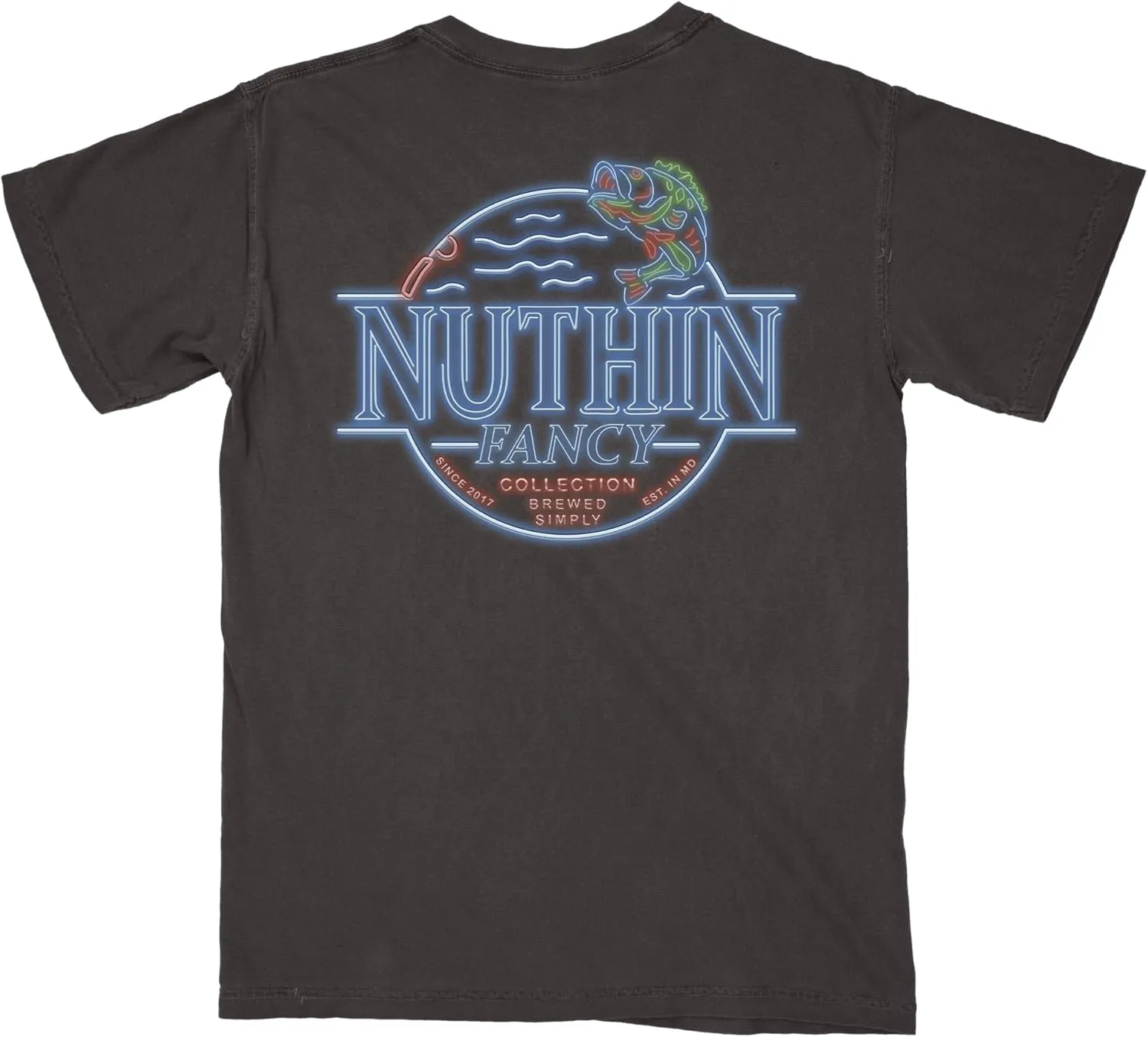 Nuthin Fancy CO Graphic Logo Tee, Classic T-Shirt with Bold Back Logo Design