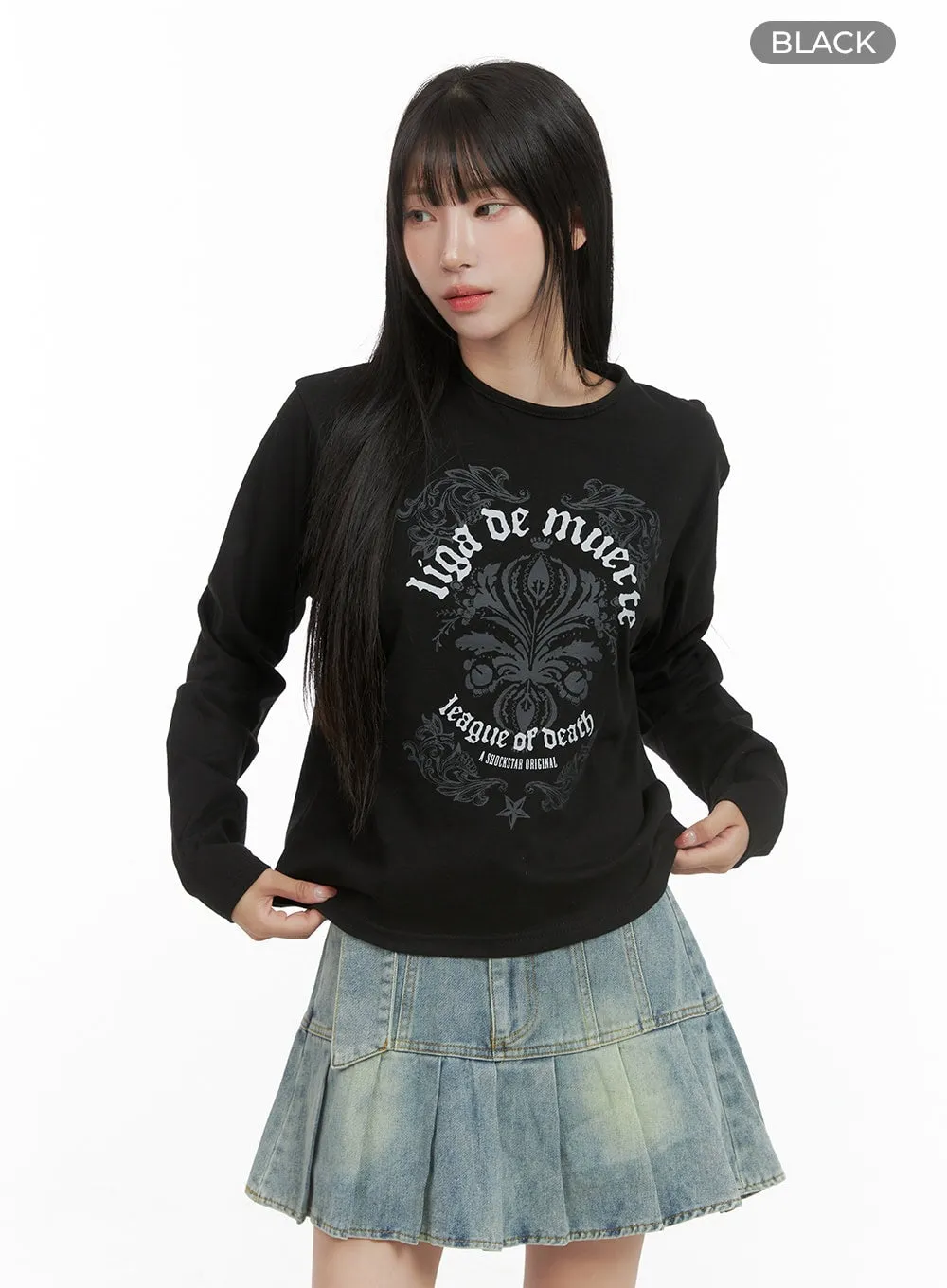 Oversized Graphic Cotton Long Sleeve CS403