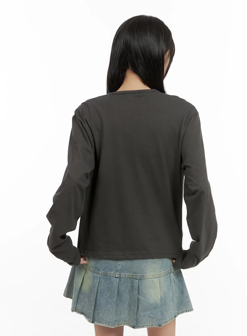 Oversized Graphic Cotton Long Sleeve CS403