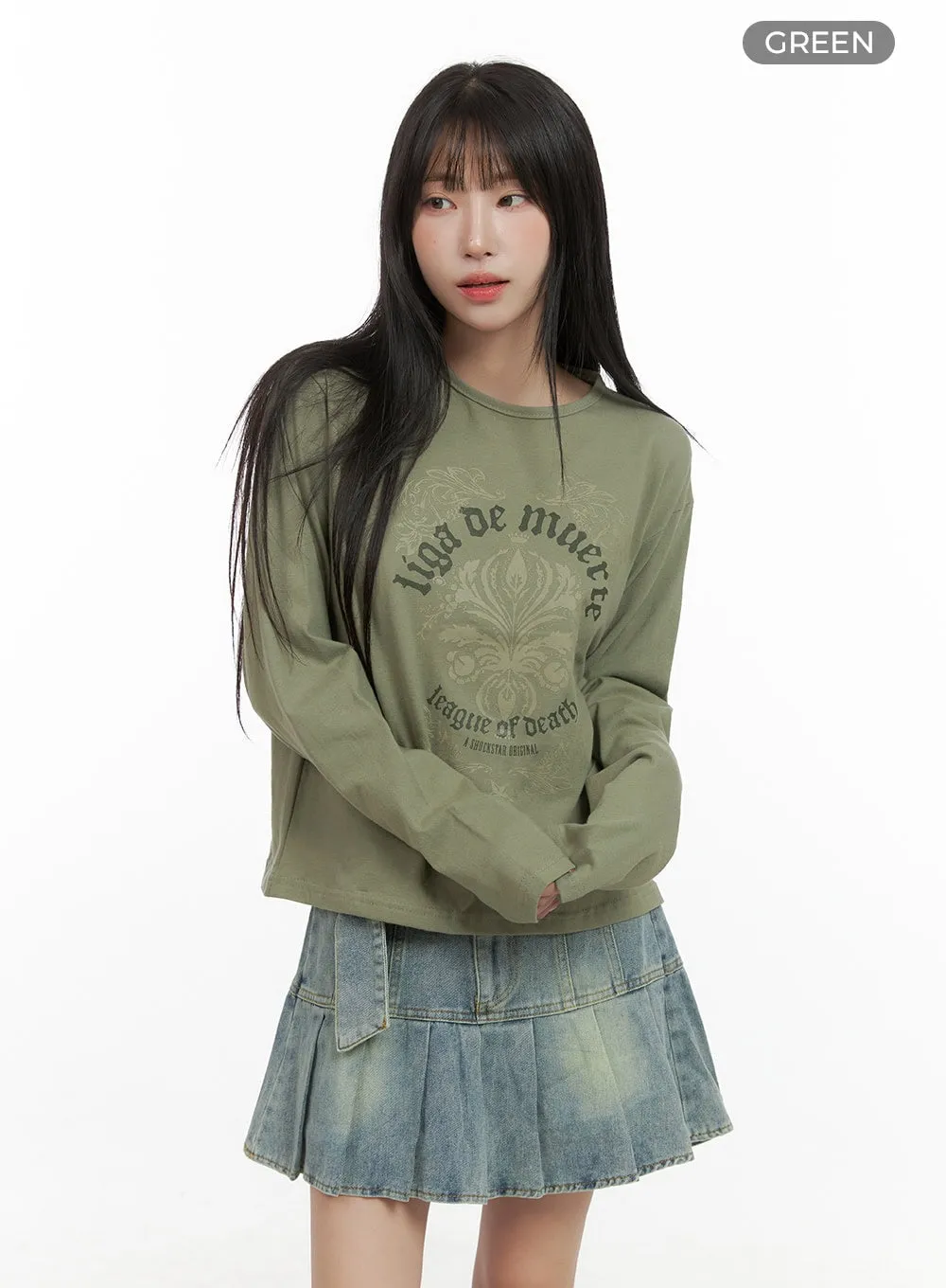 Oversized Graphic Cotton Long Sleeve CS403