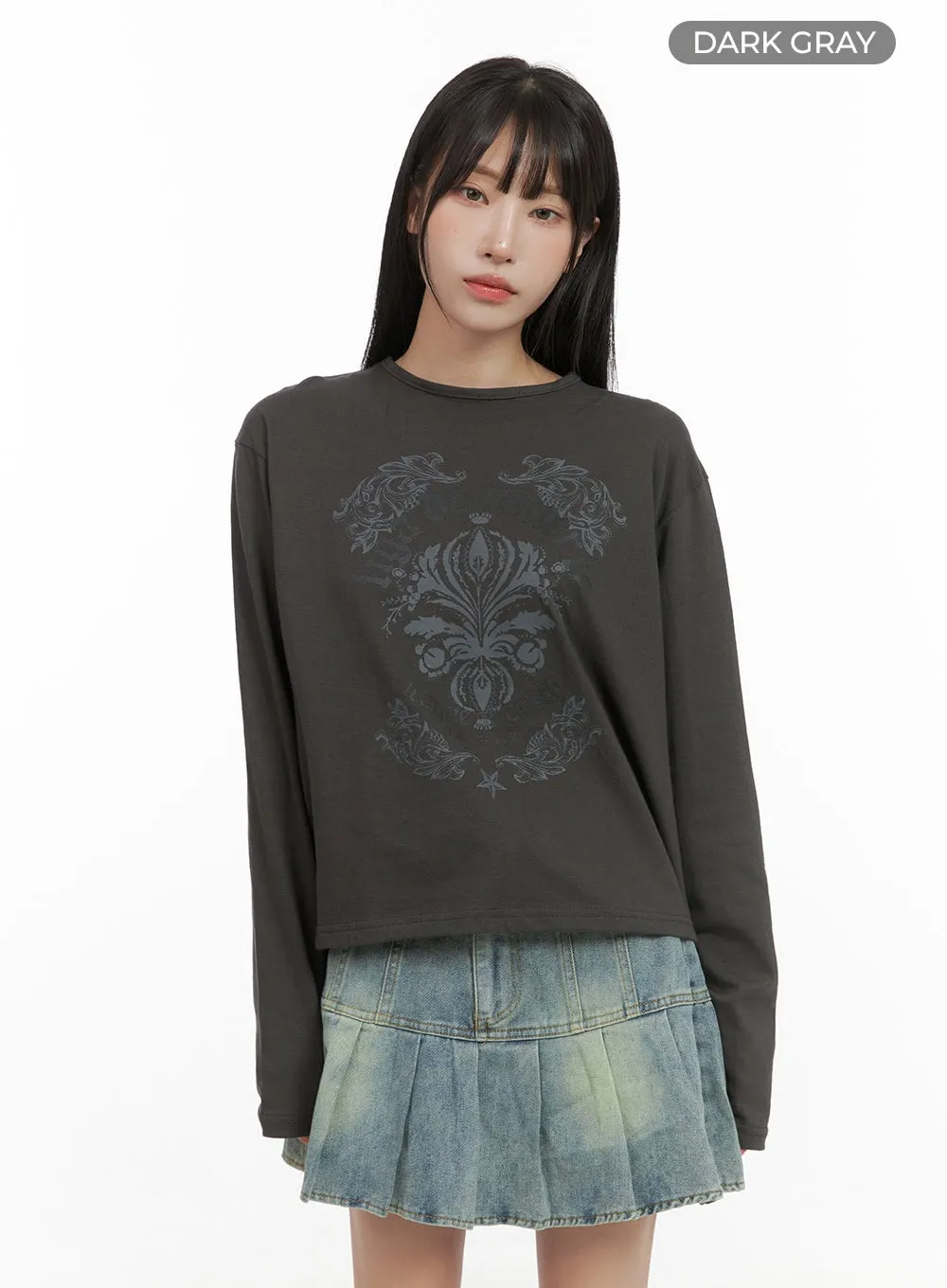 Oversized Graphic Cotton Long Sleeve CS403